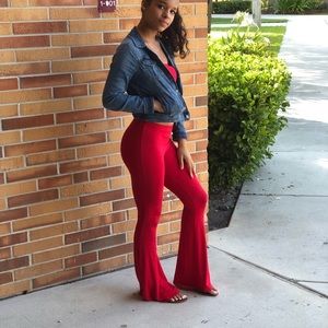 Two piece red outfit